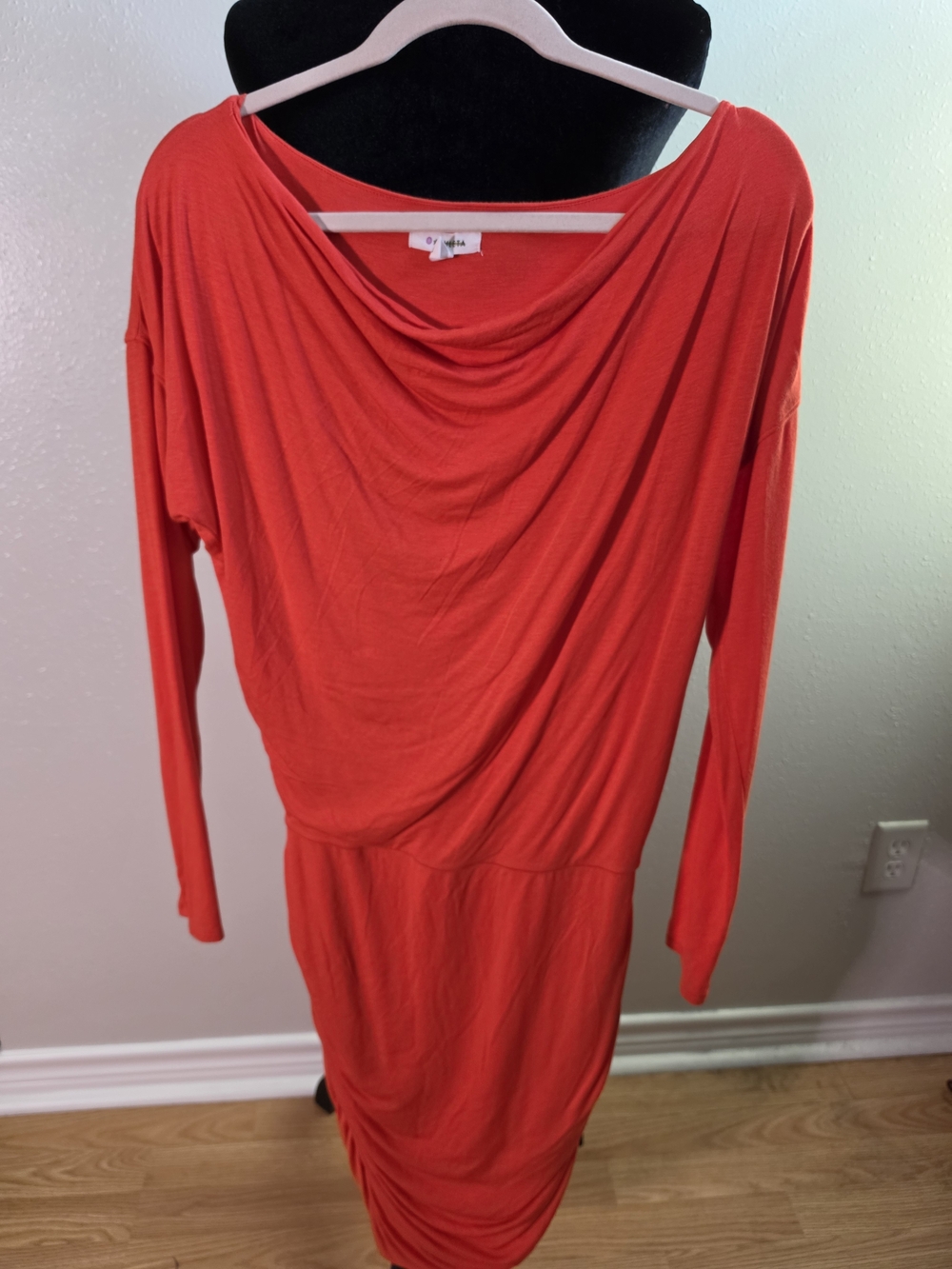 Athleta Draped Long-Sleeve Midi Dress